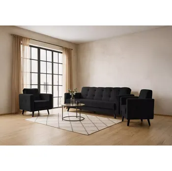 Sedací souprava Sedací souprava LINIA 3+1+1 černá