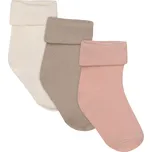 NOPPIES dětské ponožky 3 ks Rose Smoke 3-6 měsíců