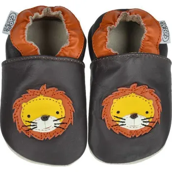 Capáčky CAPIKI Kožené capáčky 6-12 m (20) 13 cm Lvíček Kuba