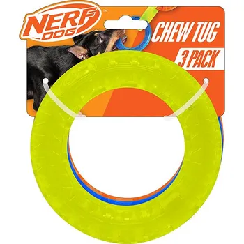 Hračka pro psa Nerf Dog 3 ks průhledných kruhů se spiky EXO 12,5 cm