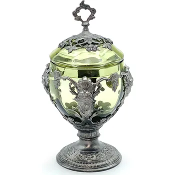 přísavka na sklo Dóza – sklo s cín Art Nouveau | 53699