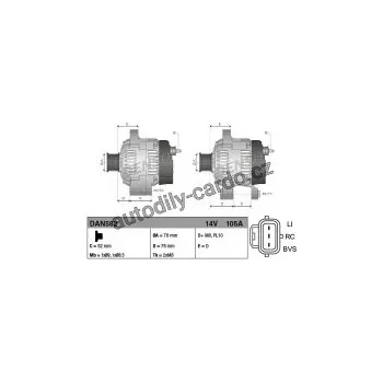 Alternátor Alternátor DENSO (DE DAN582)