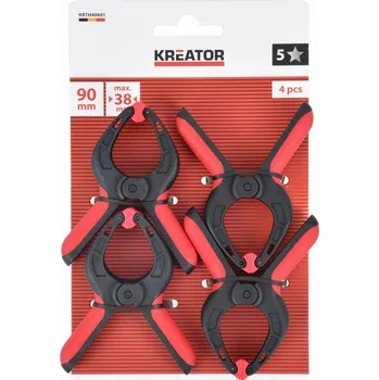 Truhlářská svěrka Svěrka pružinová, 90 mm, 4 kusy, Kreator KRTH40601