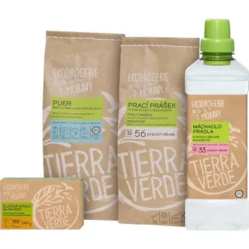 Prací prášek TIERRA VERDE Sada: Praní – bílé prádlo