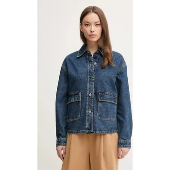 Pánský bomber Bavlněná džínová bunda United Colors of Benetton 296XDN07R modrá 55J, vel. S