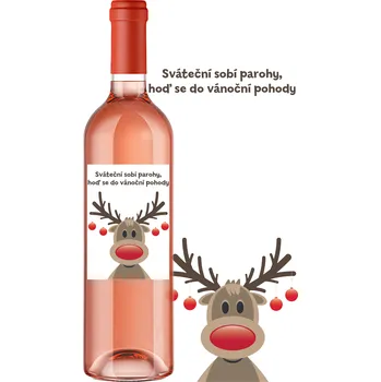 Víno Sváteční sobí parohy, hoď se do vánoční pohody - z čerstvých jahod 11,5% alk. | Rybízák.cz z čerstvých jahod 11,5% alk.