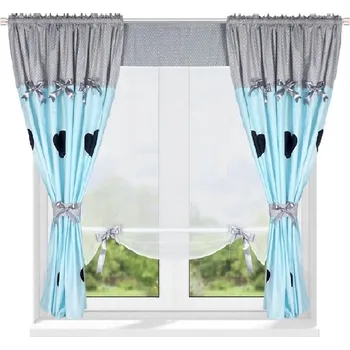 Fliying Hotova záclona s panelem Josefína modrá 320 x 160 cm