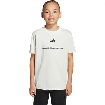 Chlapecké oblečení Dětské bavlněné tričko adidas KC5385 bílá 00X, vel. 176