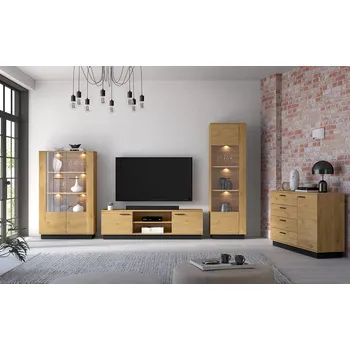 Obývací stěna ML meble Obývací stěna Modesto 1 LED osvětlení: Včetně LED osvětlení