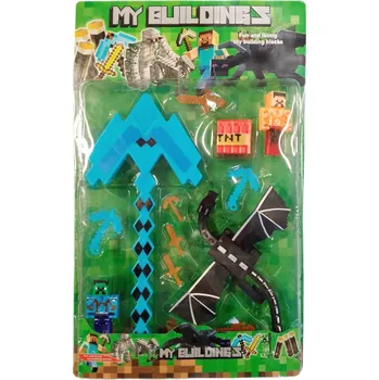 Figurka Toybit Kolekce figurek Minecraft Diamantový meč s doplňky 12ks