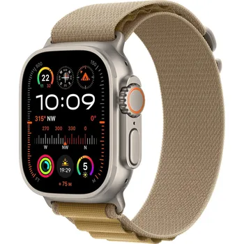 Apple Watch Ultra 2 49mm Natural Titanium Case with Tan Alpine Loop - Large MX4H3CM/A