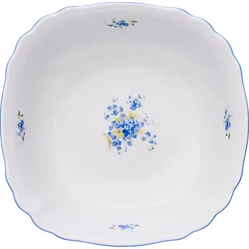 Nádobí Český porcelán, a.s., Dubí Mísa salátová čtyřhranná, 26 cm, pomněnky, Český porcelán