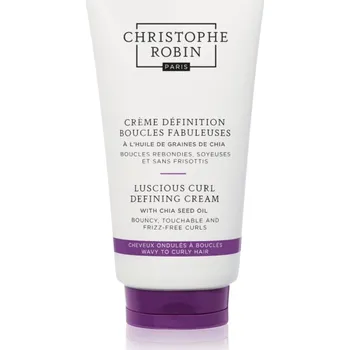 Christophe Robin Luscious Curl Defining Cream with Chia Seed Oil uhlazující krém pro vlnité a kudrnaté vlasy 150 ml