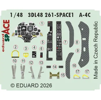 Plastikový model Eduard 1/48 A-4C SPACE (HOBBY BOSS)