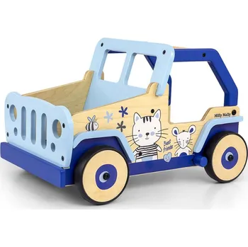 Dětské chodítko Dřevěné dětské chodítko Viga Explorer kočka a myš