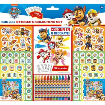 omalovánky Jiri Models Samolepkový set s omalovánkami a voskovkami Tlapková Patrola