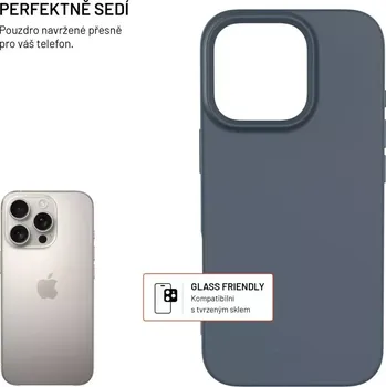 Pouzdro na mobilní telefon TPU gelový kryt FIXED ReStory pro Apple iPhone 16 Pro, modrý