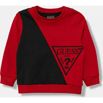 Dětská móda Dětská bavlněná mikina Guess N5YQ04.KA6R4.9BYA červená 33X, vel. 122-125