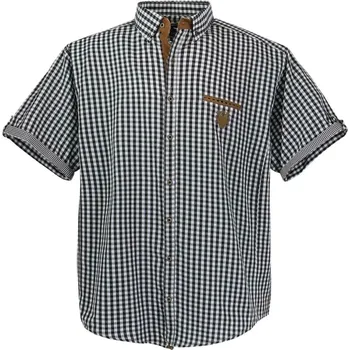 Pánská košile LAVECCHIA košile pánská 1129 nadměrná velikost 5XL černo-bílá