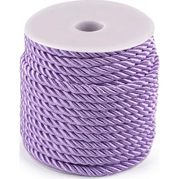 Šňůra kroucená Ø5 mm, střední, 16 fialová lila
