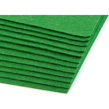 Nástroj na niť a příze Látková dekorativní plsť / filc 20x30 cm, střední, 21 (F26) zelené kapradí