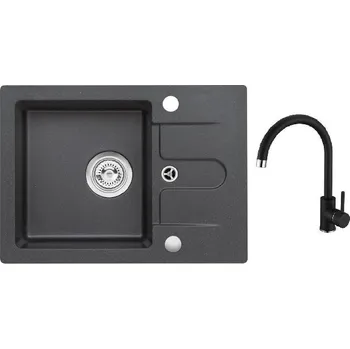 Alveus - Set dřezu Cortina 10 a baterie Kati, carbon SETA25961