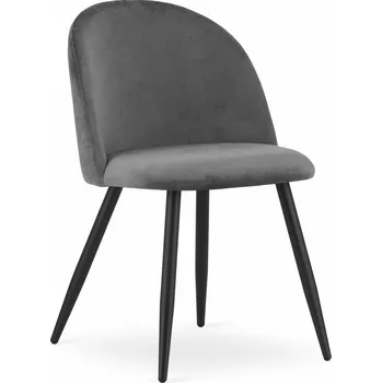 Jídelní židle Židle BELLO - tmavě šedý samet / černé nohy x 1