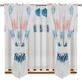 Záclona Fliying Záclona se závěsem Adina bílá/modrá, 400x160 cm