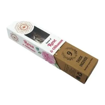 Čajovna Indické vonné tyčinky Green Tree Rose & Olibanum 9 ks