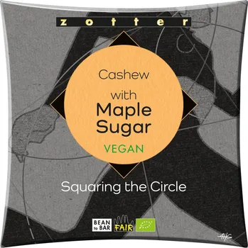 Čokoláda Zotter Bio kešu čokoláda slazená javorovým cukrem, 70 g