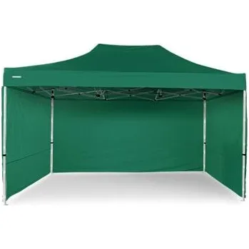Zahradní stan Nůžkový Párty stan 3x4,5m ALU Premium 4ks plné bočnice barva Zelená