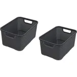 Koš BranQ imitace ratan 2 ks