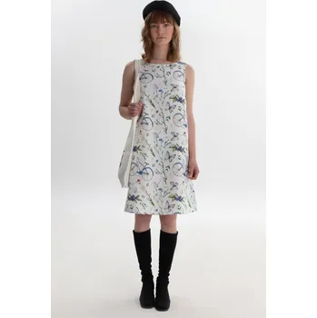 Dámské šaty Lněné 100% Lněné šaty Motýlí léto na kolech Velikost: EU 34