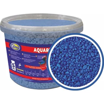 Dekorace jezírka AQUA NOVA Akvarijní štěrk modrý 5kg/3l