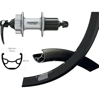 Ráfek na kolo OEM zadní kolo 29' Deore 6IS 32d/Ryde Rival 19 Disc (černá/stříbrná)