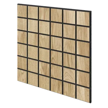 Lamele 3D Akustický panel - 600 x 600 mm, DUBOVÁ DÝHA