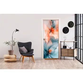 Fototapeta Samolepící fototapeta na dveře - Hedvábný dotek květů