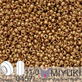 Korálek Korálky Miyuki Round 11/0. Barva 0457L Metallic Light Bronze. Balení 5g