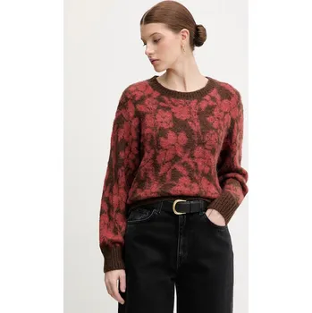 Dámské oblečení Svetr s příměsí mohéru United Colors of Benetton 1VAAE10F3 hnědá 88X, vel. M