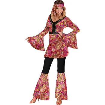 Karnevalový kostým Dámský růžový kostým 60. léta Dámská velikost: L (44-46)