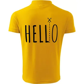 Pánská košile Hello - Polokošile pánská Pique Polo 203 - 3XL ( Žlutá )