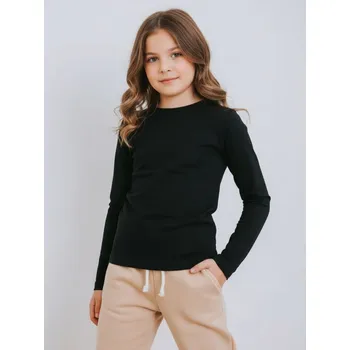 Chlapecké tričko Dětské černé tričko s dlouhým rukávem VSB DANI, VELIKOST DĚTI 122-128