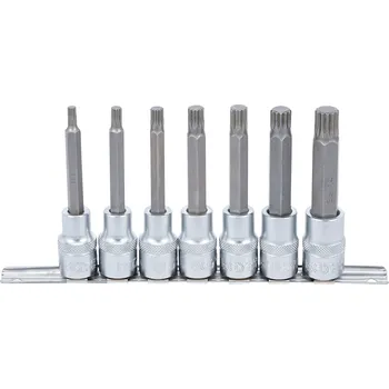 Ruční nářadí BGS 5175, Sada nástrčných hlavic | 12,5 mm (1/2") | vnitřní tisícihran (pro XZN) M5 - M14 | 7dílná