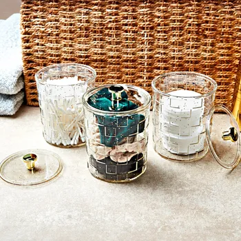 Úložný box 3Pagen 3 dózy na kosmetiku transparentní