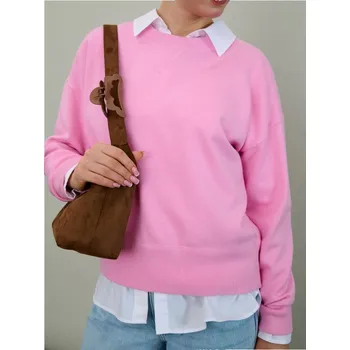 Dámské oblečení Sinsay - Basic svetr s viskózou - růžová - 392GZ-30X - 392GZ-30X-XL