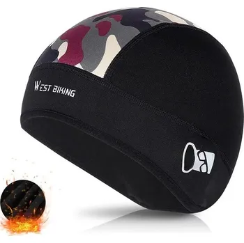 Čepice WEST BIKING Zimní čepice s maskáčovým vzorem KAŠTANOVÁ|ZELENÁ|ČERNÁ