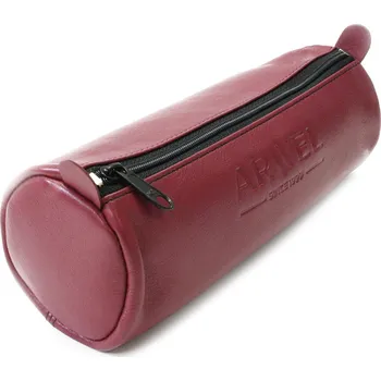 Penál Bordově červený kožený jednokomorový penál 611-5020-60/40