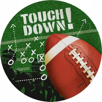 Party nádobí Papírové talířky na jedno použití Fotbal Narozeniny rugby 8 ks 23 cm Zápas