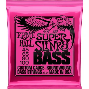 Struna pro hudební nástroj Struny pro baskytaru Ernie Ball 2834 Super Slinky