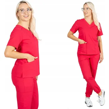 Dámská mikina MIKINA ZDRAVOTNICKÁ dámská elastická moderní SCRUBS s viskózou EMILY AMARANT XXS